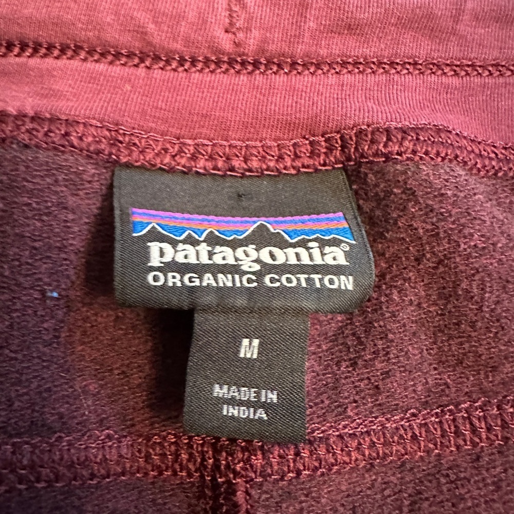 Patagonia‎ Size M Women’s Ahnya Jogger Pants Knit Organic Cotton Maroon #21971 - Picture 3 of 9
